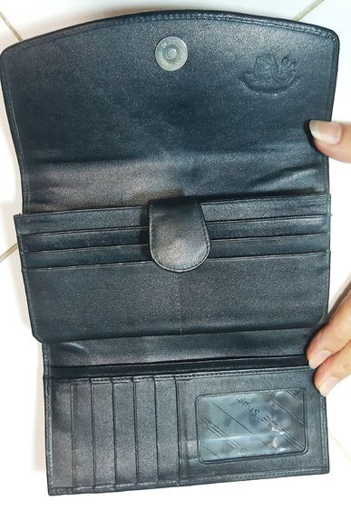 👛🌊✨ กระเป๋าสตางค์ ใส่ธนบัตร 3 พับ 🐟 หนังปลากระเบนแท้ ขัดเรียบพิเศษ Genuine Polished Stingray Leather Wallet Trifold รูปที่ 10