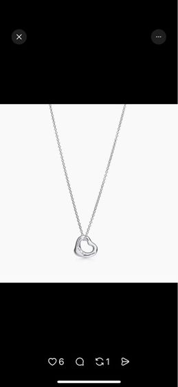 𝙏𝙞𝙛𝙛𝙖𝙣𝙮 𝙖𝙣𝙙 𝘾𝙤. Open heart necklace (11mm) รุ่นนี้ iconic ยาว 16 นิ้ว แท้