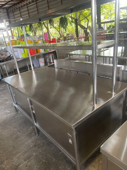ตู้เตรียมอาหารสแตนเลสแท้เกรด 304 งานหนาแข็งแรงพร้อมใช้งาน รูปที่ 2