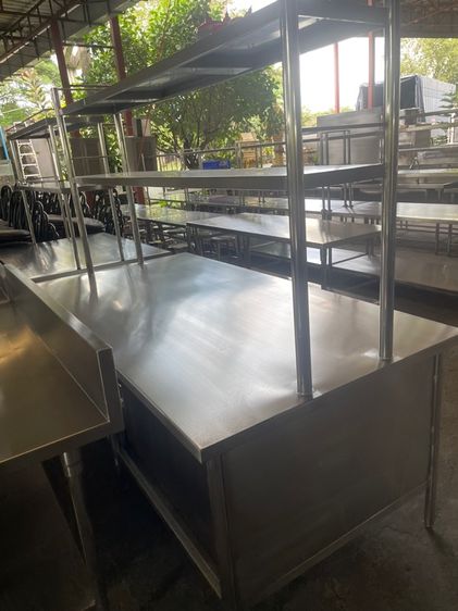 ตู้เตรียมอาหารสแตนเลสแท้เกรด 304 งานหนาแข็งแรงพร้อมใช้งาน รูปที่ 4