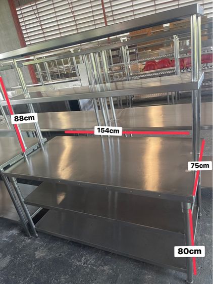 โต๊ะเตรียมอาหารสแตนเลสแท้เกรด 304
