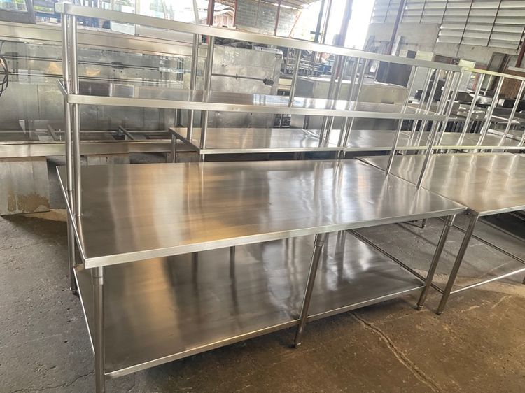 โต๊ะเตรียมอาหารสแตนเลสแท้เกรด 304 งานหนาแข็งแรง รูปที่ 9