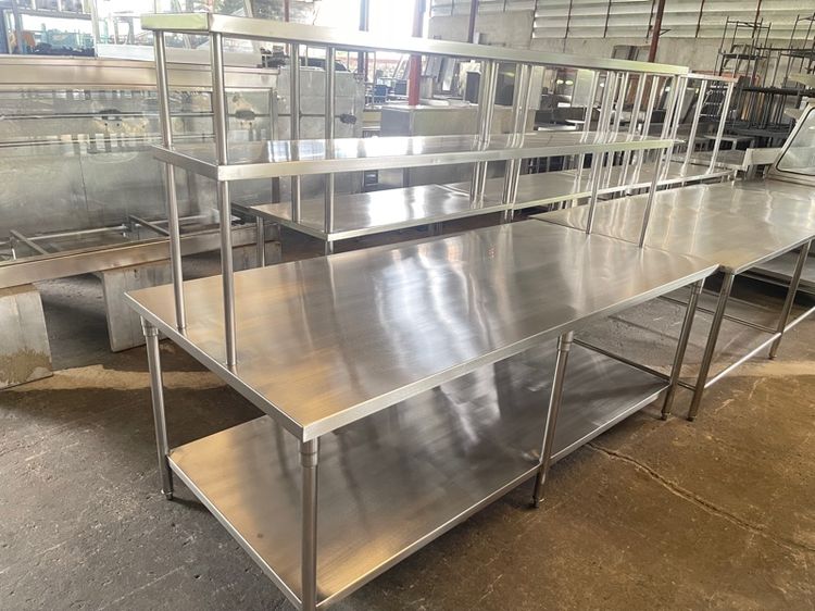 โต๊ะเตรียมอาหารสแตนเลสแท้เกรด 304 งานหนาแข็งแรง รูปที่ 10