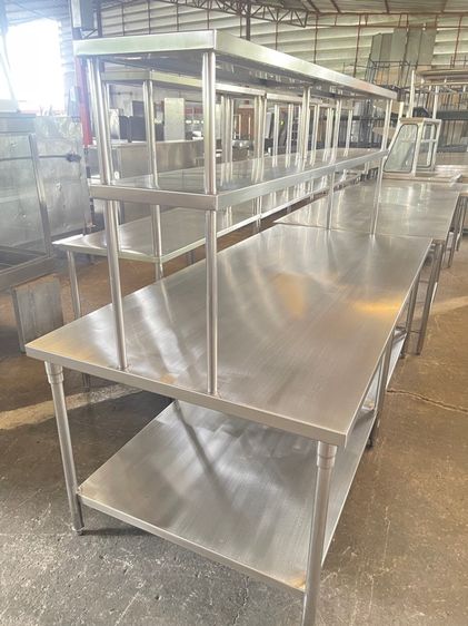 โต๊ะเตรียมอาหารสแตนเลสแท้เกรด 304 งานหนาแข็งแรง รูปที่ 11