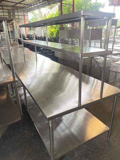 โต๊ะเตรียมอาหารสแตนเลสแท้เกรด 304 งานหนาแข็งแรง รูปที่ 7