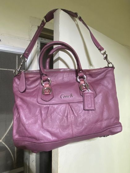 กระเป๋าหนังแท้   Coach งานนอก 