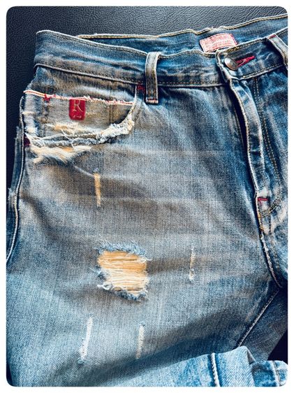 กางเกงยีนส์Ryoริมแดง ลายอินดี๋ รูปที่ 3