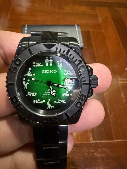 นาฬิกา seiko custom หน้าปัดแท้ 42mm สีรมดำสวยมาก