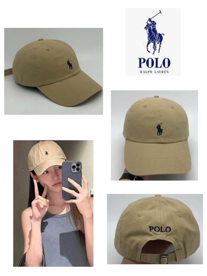 หมวกและหมวกแก๊ป หมวก Polo Ralph Lauren Baseball Cap สี Nubuck น้ำตาลอ่อนโทนอบอุ่น Free Size สายปรับได้ 