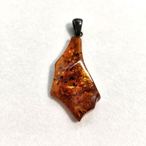 🔖จี้อำพันแท้(Amber)เงินแท้925 ของจริงสวยมาก งานจากต่างประเทศ