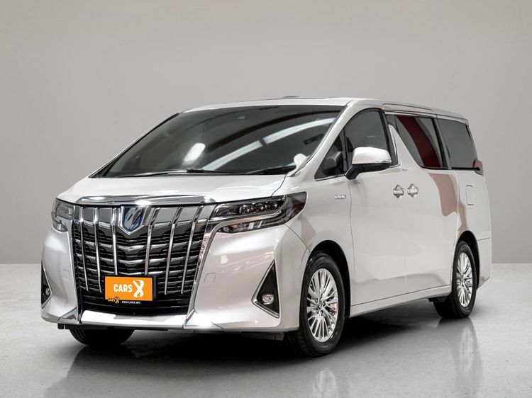 Toyota Alphard 2020 2.5 HV G F-Package 4WD Sedan ไฮบริด ไม่ติดแก๊ส เกียร์อัตโนมัติ ขาว