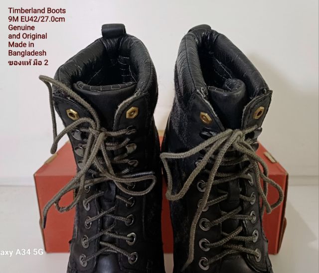 Timberland Boots, Unisex 9US 42EU(27.0cm) Genuine and Original ของแท้ มือ 2 สภาพเยี่ยม, รองเท้า Timberland หนังแท้ พื้นเต็ม ไม่มีตำหนิใดๆ รูปที่ 8
