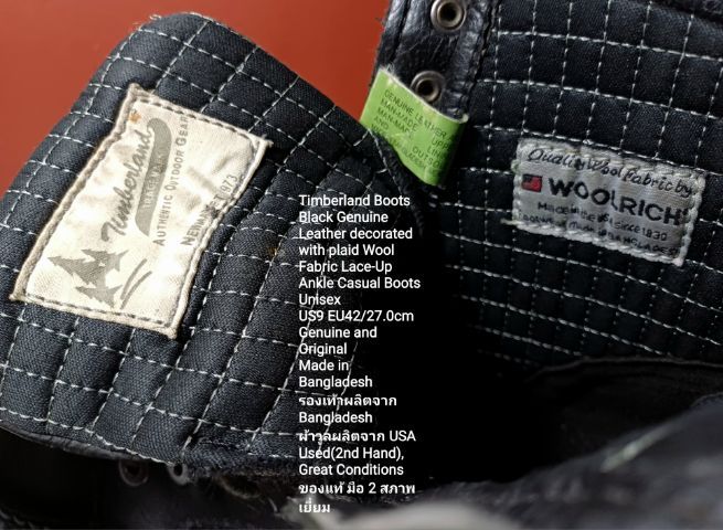 Timberland Boots, Unisex 9US 42EU(27.0cm) Genuine and Original ของแท้ มือ 2 สภาพเยี่ยม, รองเท้า Timberland หนังแท้ พื้นเต็ม ไม่มีตำหนิใดๆ รูปที่ 18