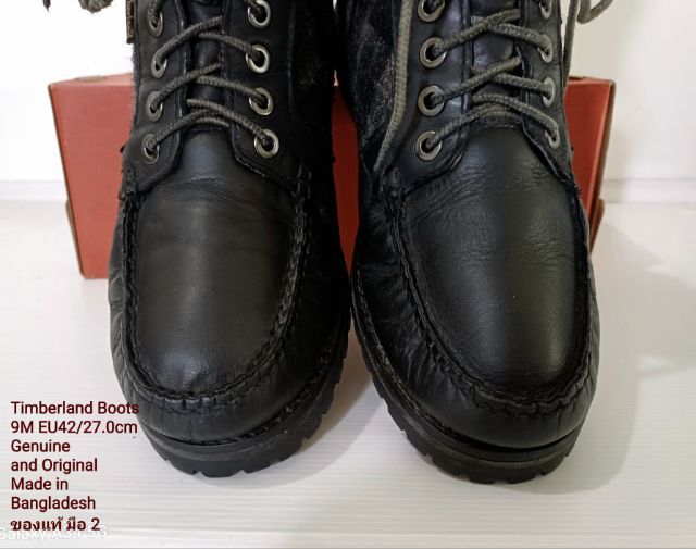 Timberland Boots, Unisex 9US 42EU(27.0cm) Genuine and Original ของแท้ มือ 2 สภาพเยี่ยม, รองเท้า Timberland หนังแท้ พื้นเต็ม ไม่มีตำหนิใดๆ รูปที่ 7