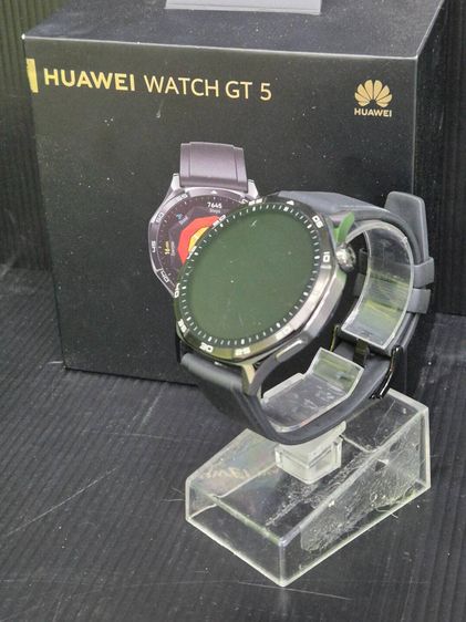 ยาง นาฬิกา HUAWEI WATCH GT 5 (46mm) สีดำ สภาพใหม่ ประกันศูนย์ถึง 9 ตุลาคม 2026