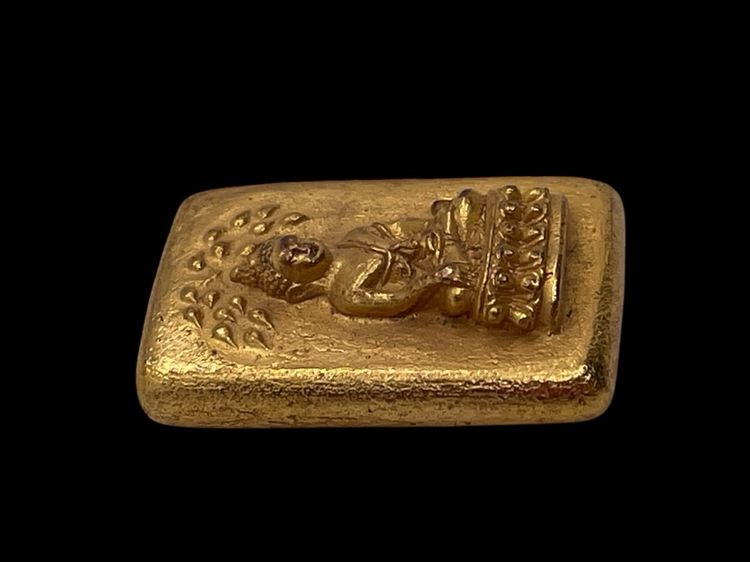 พระกริ่งชัยวัฒน์พิมพ์ปกโพธิ์ หลังตอกโค้ด ครุฑ 2408 เปียกทอง ขนาดองค์เท่าพระพิมพ์คะแนน รูปที่ 3