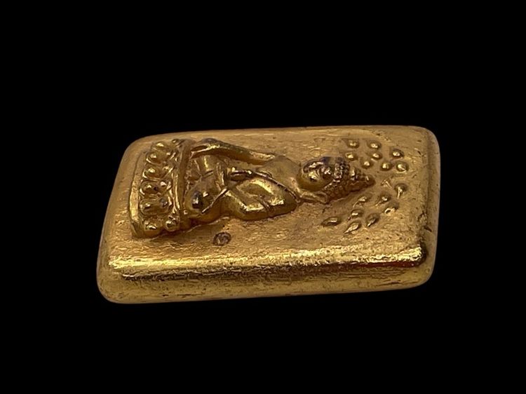 พระกริ่งชัยวัฒน์พิมพ์ปกโพธิ์ หลังตอกโค้ด ครุฑ 2408 เปียกทอง ขนาดองค์เท่าพระพิมพ์คะแนน รูปที่ 5