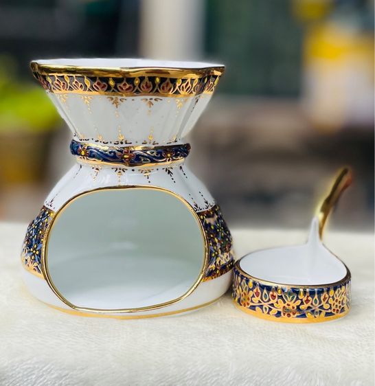 ชุดเตาต้มน้ำมันหอมระเหยเบญจรงค์ Essential Spa Oil Burner Buran Benjarong สร้างบรรยากาศอบอุ่น ผ่อนคลาย รูปที่ 9