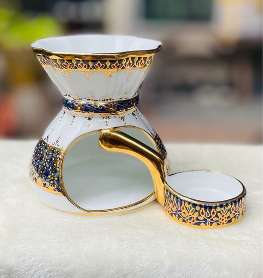 ชุดเตาต้มน้ำมันหอมระเหยเบญจรงค์ Essential Spa Oil Burner Buran Benjarong สร้างบรรยากาศอบอุ่น ผ่อนคลาย รูปที่ 8