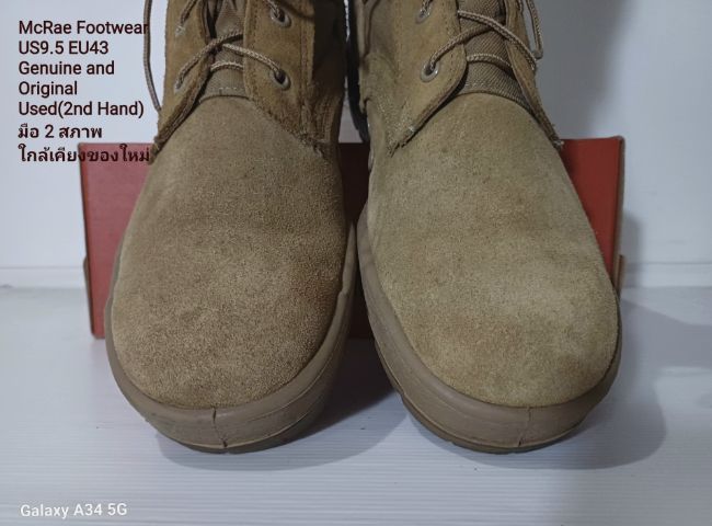 McRae Footwear, Desert Jungle Boots, Vibram sole, Men's 9.5US 43.5EU(28.5cm) Genuine and Original ของแท้ มือ 2 สภาพใกล้เคียงของใหม่ สวยมาก รูปที่ 7