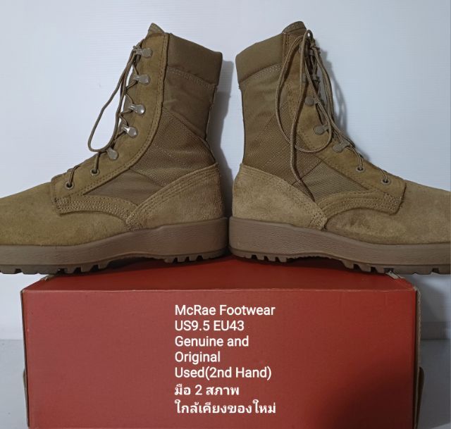 McRae Footwear, Desert Jungle Boots, Vibram sole, Men's 9.5US 43.5EU(28.5cm) Genuine and Original ของแท้ มือ 2 สภาพใกล้เคียงของใหม่ สวยมาก รูปที่ 10