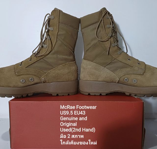 McRae Footwear, Desert Jungle Boots, Vibram sole, Men's 9.5US 43.5EU(28.5cm) Genuine and Original ของแท้ มือ 2 สภาพใกล้เคียงของใหม่ สวยมาก รูปที่ 9
