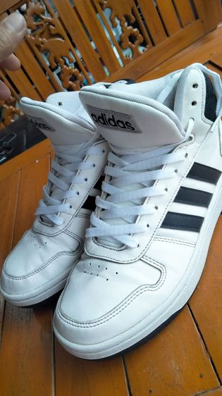 Adidas Hoops 2.0 Mid White Black รูปที่ 2