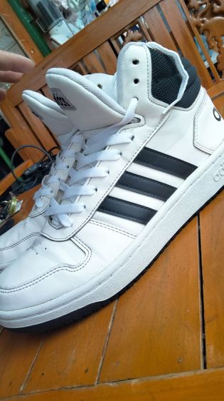 Adidas Hoops 2.0 Mid White Black รูปที่ 5