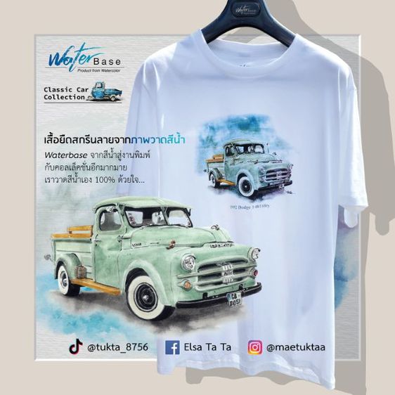 เสื้อยืดสกรีนลายจากภาพวาดสีน้ำ รูปที่ 2