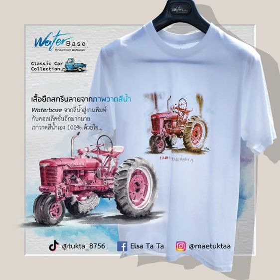 เสื้อยืดสกรีนลายจากภาพวาดสีน้ำ รูปที่ 3