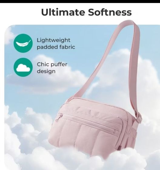  Bag Smart กระเป๋าทรง Tote สีชมพู น้ำหนักเบา รูปที่ 3