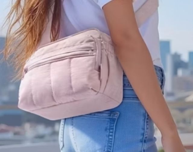  Bag Smart กระเป๋าทรง Tote สีชมพู น้ำหนักเบา รูปที่ 4