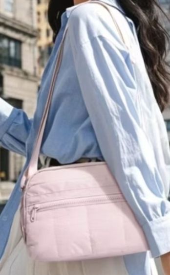  Bag Smart กระเป๋าทรง Tote สีชมพู น้ำหนักเบา รูปที่ 5