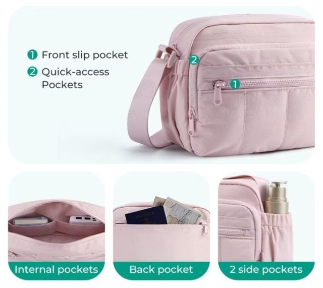  Bag Smart กระเป๋าทรง Tote สีชมพู น้ำหนักเบา รูปที่ 8