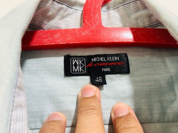 เสื้อเชิ้ต MICHEL KLEIN แท้ 💯 size วัดจริง ขนาด อก 20 ยาว 27.5 นิ้ว สภาพดีมาก ทรงสวย เนื้อผ้าดีมากใส่สบาย ตัดเย็บดีมาก็หายากน่าสะสมครับ รูปที่ 5