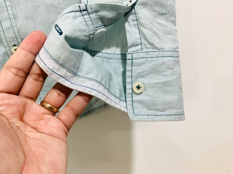 เสื้อเชิ้ต MICHEL KLEIN แท้ 💯 size วัดจริง ขนาด อก 20 ยาว 27.5 นิ้ว สภาพดีมาก ทรงสวย เนื้อผ้าดีมากใส่สบาย ตัดเย็บดีมาก็หายากน่าสะสมครับ รูปที่ 3