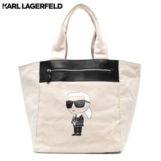 KARL LAGERFELD IKONIK 2.0 KARL ZIPPED POCKET SHOPPER 230W3015 กระเป๋าผ้า