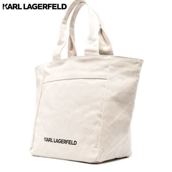 KARL LAGERFELD IKONIK 2.0 KARL ZIPPED POCKET SHOPPER 230W3015 กระเป๋าผ้า รูปที่ 3