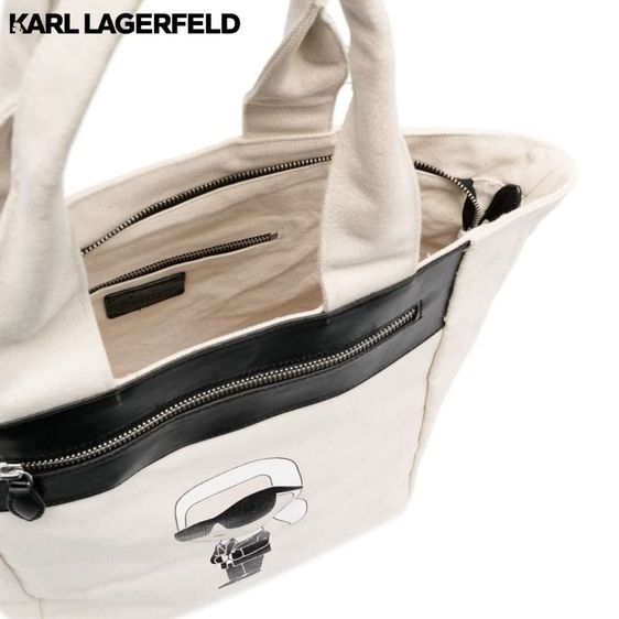 KARL LAGERFELD IKONIK 2.0 KARL ZIPPED POCKET SHOPPER 230W3015 กระเป๋าผ้า รูปที่ 2