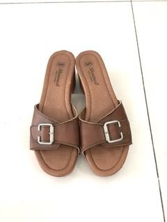 อื่นๆ รองเท้าแตะแบบมีหูและแบบสวม หนัง PU UK 6.5 | EU 40 | US 8 อื่นๆ WOMEN SANDAL SHOES with HEELS by SHOENELL - รองเท้าแตะผู้หญิงส้นไม้