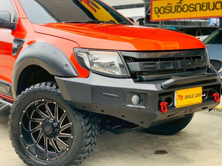 Ford Ranger 2015 2.2 Hi-Rider Wildtrak Pickup ดีเซล ไม่ติดแก๊ส เกียร์อัตโนมัติ ส้ม รูปที่ 3