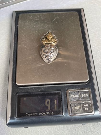 จี้เงินหน้าปะทองคำ18k Antique Mexico Sterling Silver Gold750 งานเก่า เม็กซิโก หน้าปะทองทองแท้18k  รูปที่ 15