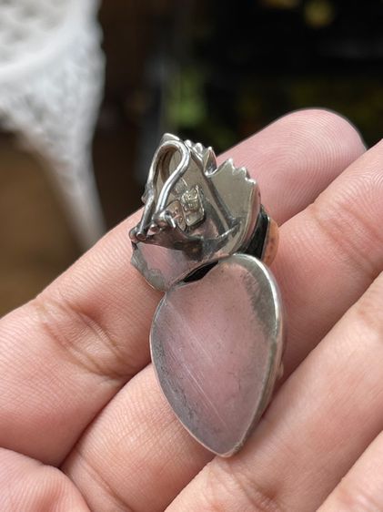 จี้เงินหน้าปะทองคำ18k Antique Mexico Sterling Silver Gold750 งานเก่า เม็กซิโก หน้าปะทองทองแท้18k  รูปที่ 11