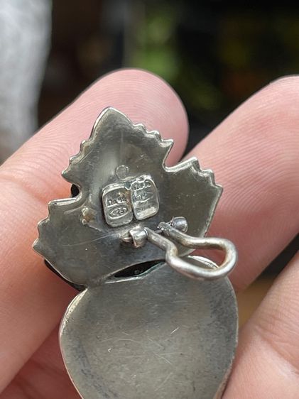 จี้เงินหน้าปะทองคำ18k Antique Mexico Sterling Silver Gold750 งานเก่า เม็กซิโก หน้าปะทองทองแท้18k  รูปที่ 9