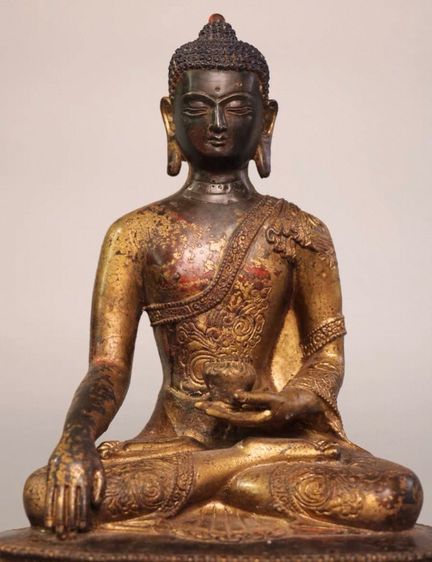 🕉️ พระพุทธรูปศากยมุนีเก่าโบราณทิเบต  รูปที่ 2