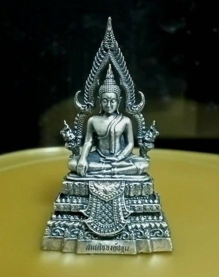 สมเด็จองค์ปฐม เนื้อเงินรมดำ ครูบาอริยชาติ วัดแสงแก้วโพธิญาณ เชียงราย สวยงามมาก รูปที่ 13