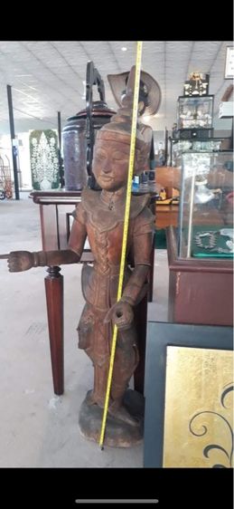ไม้แกะสลักเก่า รูปเทวดา องค์ใหญ่สูง 103 ซม. รูปที่ 2