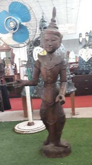 อื่นๆ ไม้แกะสลักเก่า รูปเทวดา องค์ใหญ่สูง 103 ซม.