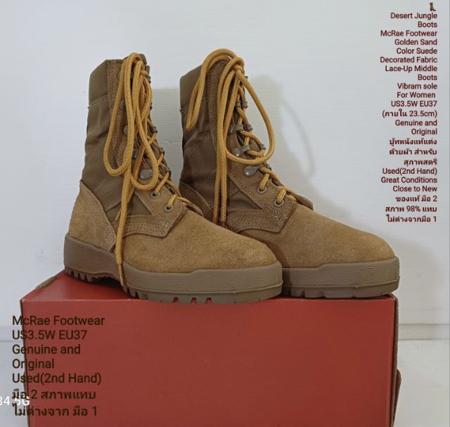 McRae Footwear, Desert Jungle Boots, Vibram sole, Women's US3.5W EU37(23.5cm) Genuine and Original ของแท้ มือ 2 สภาพแทบไม่ต่างจากมือ 1