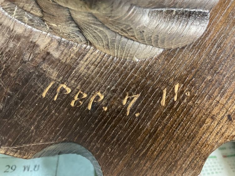 ไม้แกะสลักรูปหัวหมี งานเก่าจากจีน รูปที่ 10